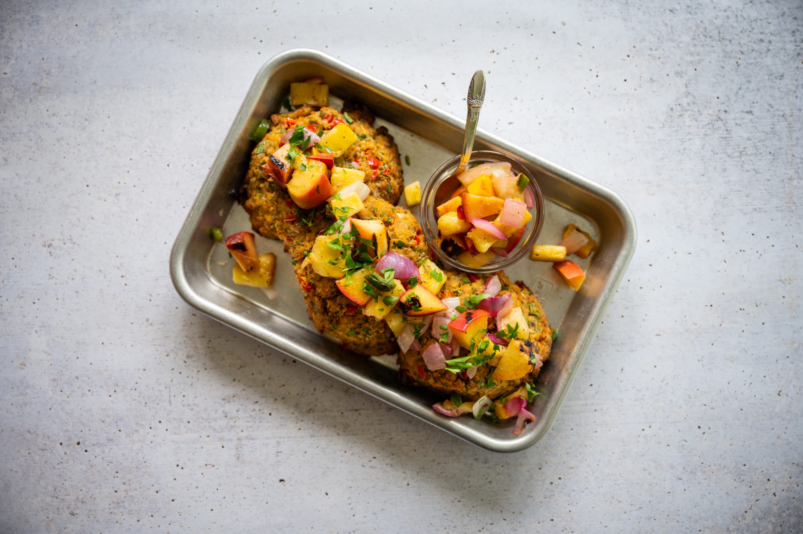 Grilled Fruit Salsa on Salmon Cakes - Wedge Community Co-ops