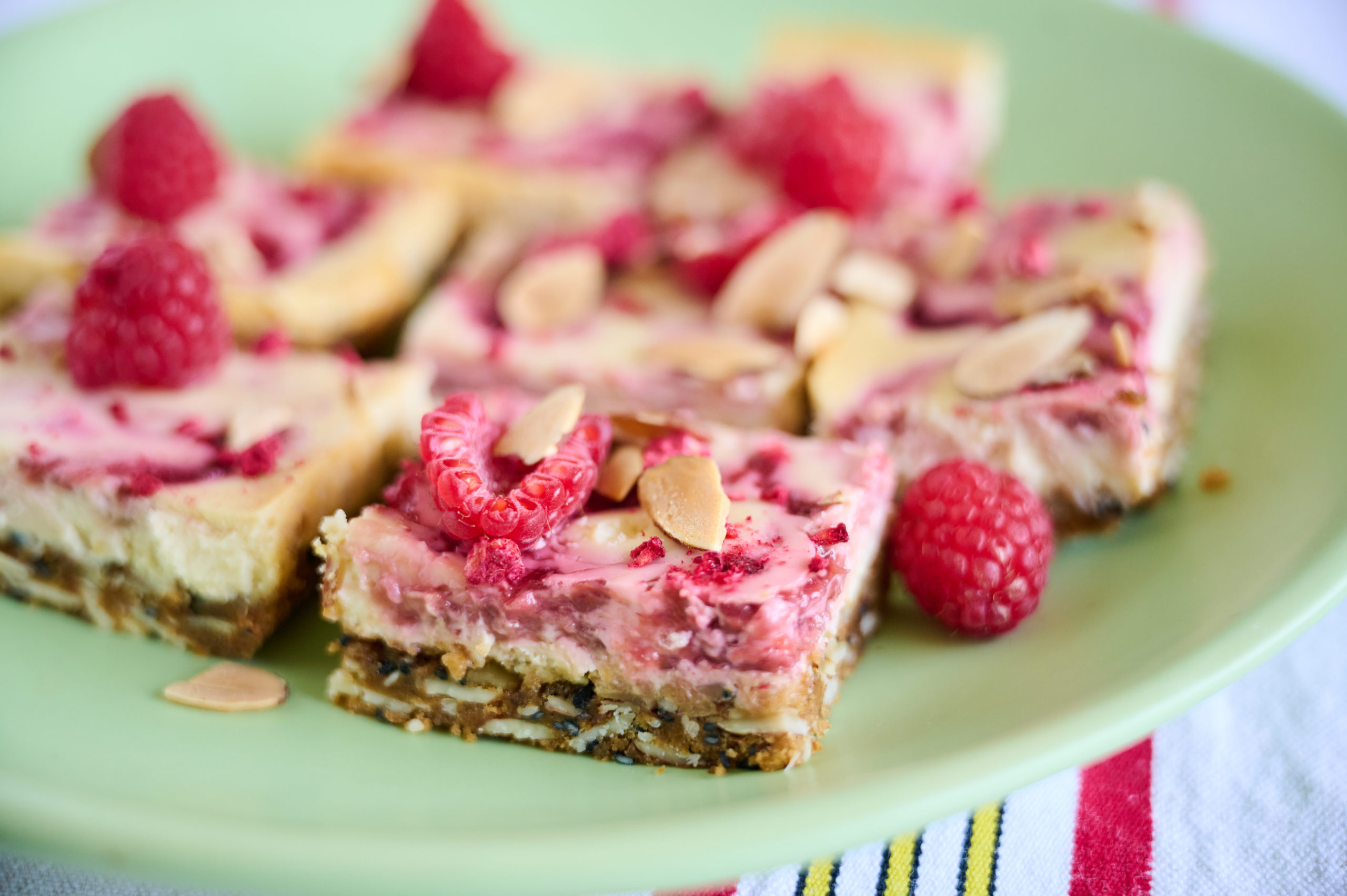 Raspberry Rhubarb Cheesecake Bars - Wedge Community Co-ops